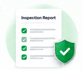 Inspection report with a verified shield